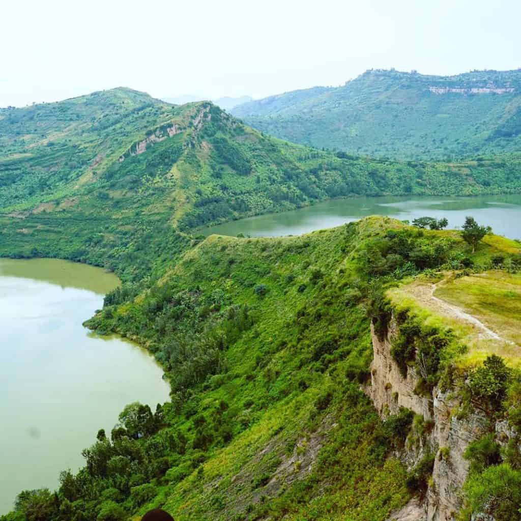Looking down on Bunyaruguru Craters, Uganda