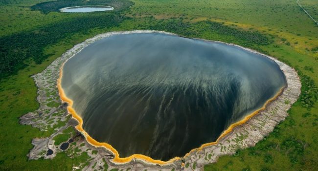 Lake Katwe Crater Lake from Above, Uganda