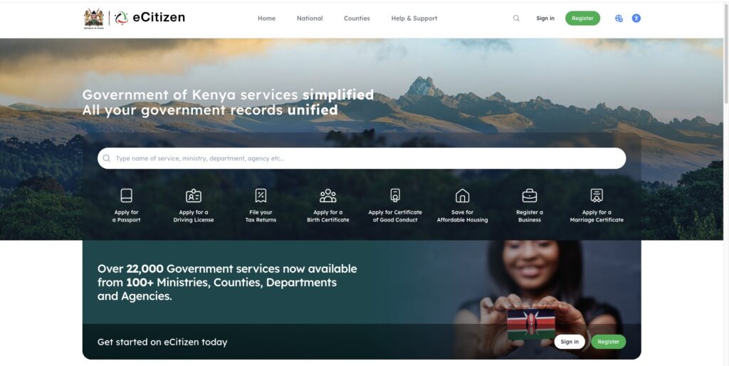 Kenya Digital Nomad Visa Application Portal